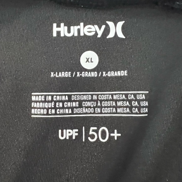 Hurley Black Floral Long Sleeve Rash Guard – UPF 50+ Swim Top, Women’s XL - Picture 9 of 11